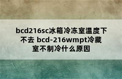 bcd216sc冰箱冷冻室温度下不去 bcd-216wmpt冷藏室不制冷什么原因